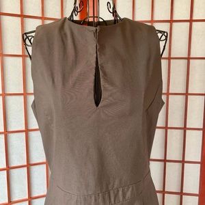 Esprit Brown Keyhole Neckline Sheath Midi